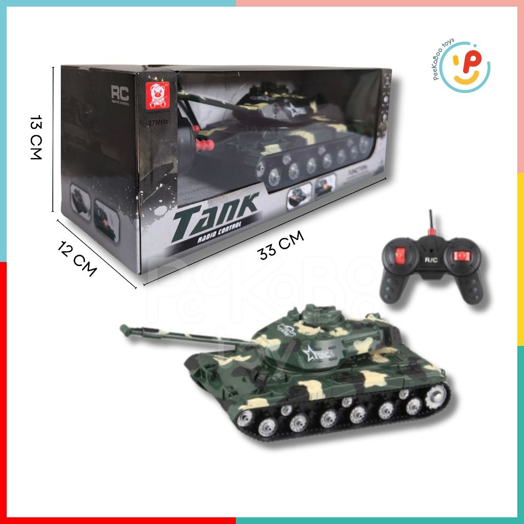 Xe tăng điều khiển từ xa 4 hướng kiểu quân đội 527 PeeKaPaw Toys