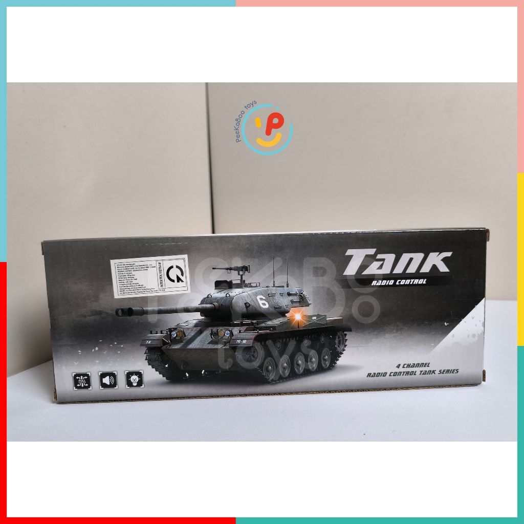 Xe tăng điều khiển từ xa 4 hướng kiểu quân đội 527 PeeKaPaw Toys