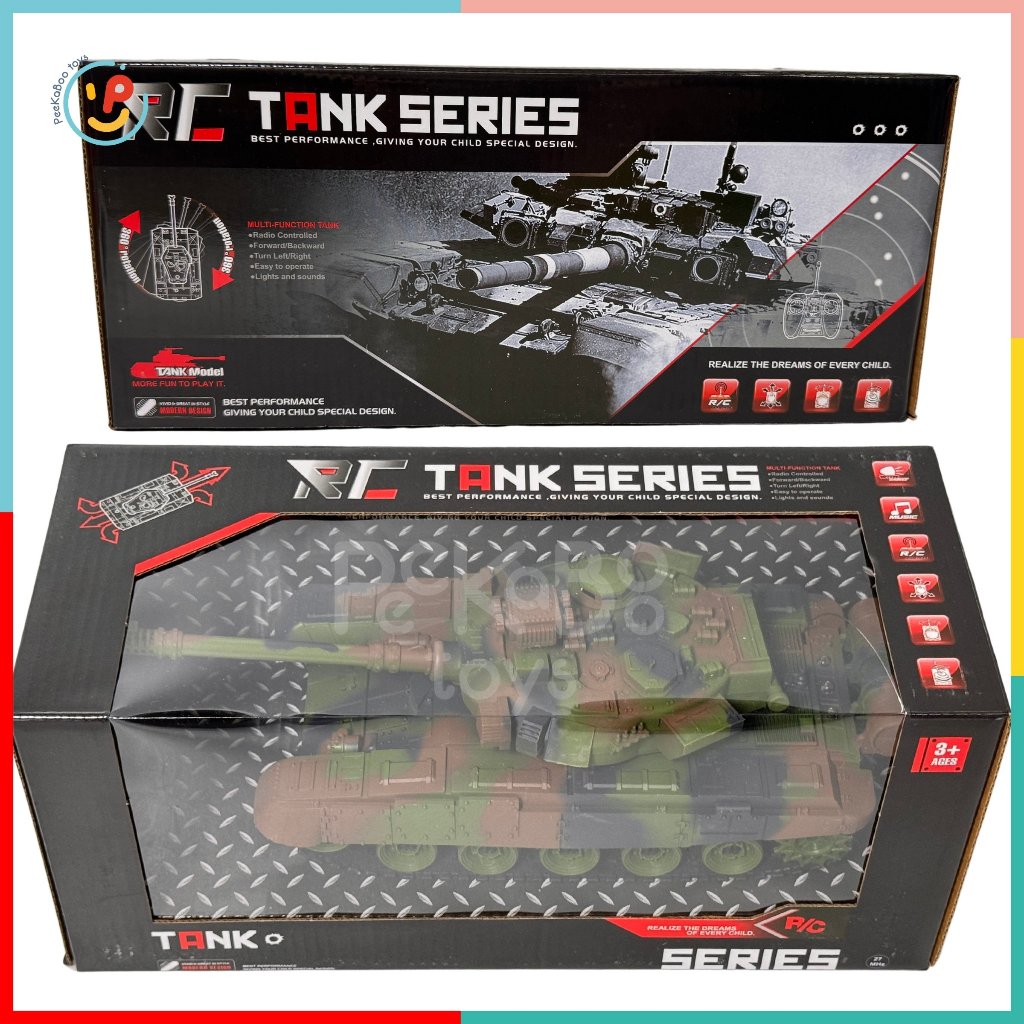 Xe tăng điều khiển từ xa xoay 360 độ J13 PeeKaPaw Toys