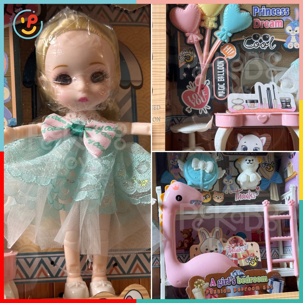 Đồ chơi hộp búp bê mini và phụ kiện phòng ngủ 286-79 PeeKaPaw Toys