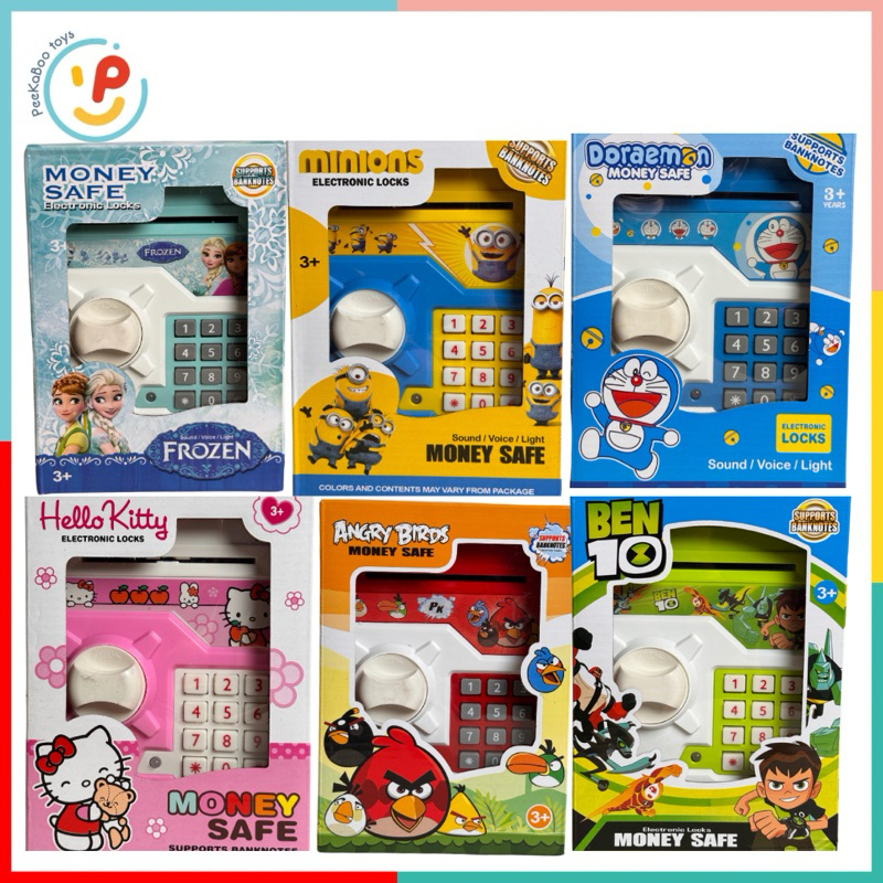 Đồ chơi Peekaboo két sắt mini nhựa cho bé dùng pin có mã số nhiều mẫu