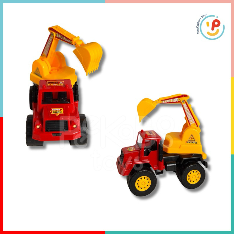 Đồ chơi xe cẩu công trình chạy trớn 42cm 665 Peekapaw Toys