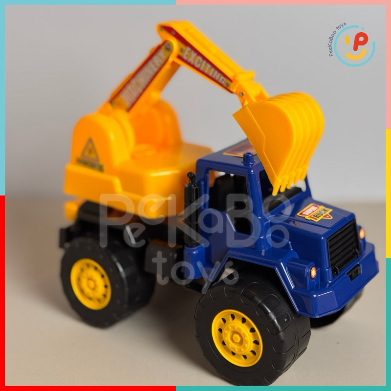 Đồ chơi xe cẩu công trình chạy trớn 42cm 665 Peekapaw Toys