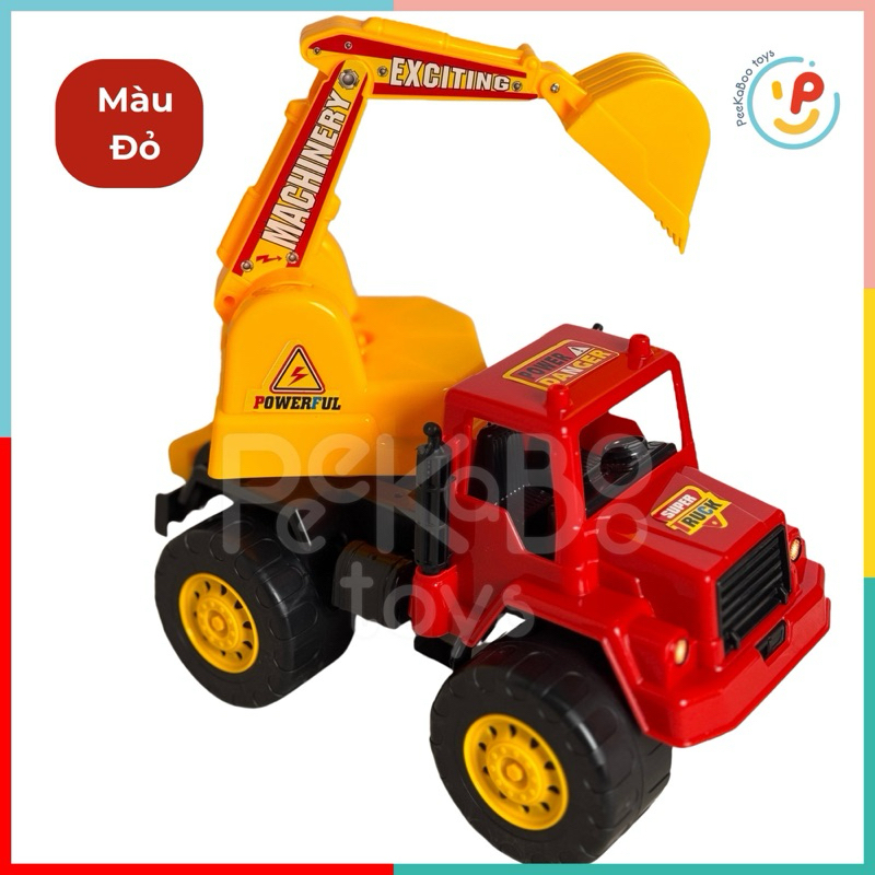 Đồ chơi xe cẩu công trình chạy trớn 42cm 665 Peekapaw Toys