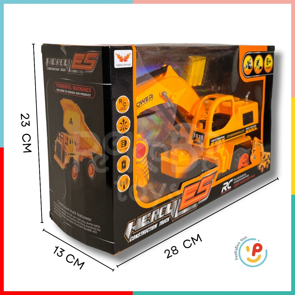 Đồ chơi xe công trình xe cẩu điều khiển từ xa pin sạc 1011 PeeKaPaw