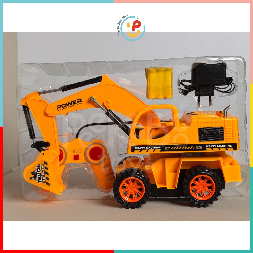 Đồ chơi xe công trình xe cẩu điều khiển từ xa pin sạc 1011 PeeKaPaw