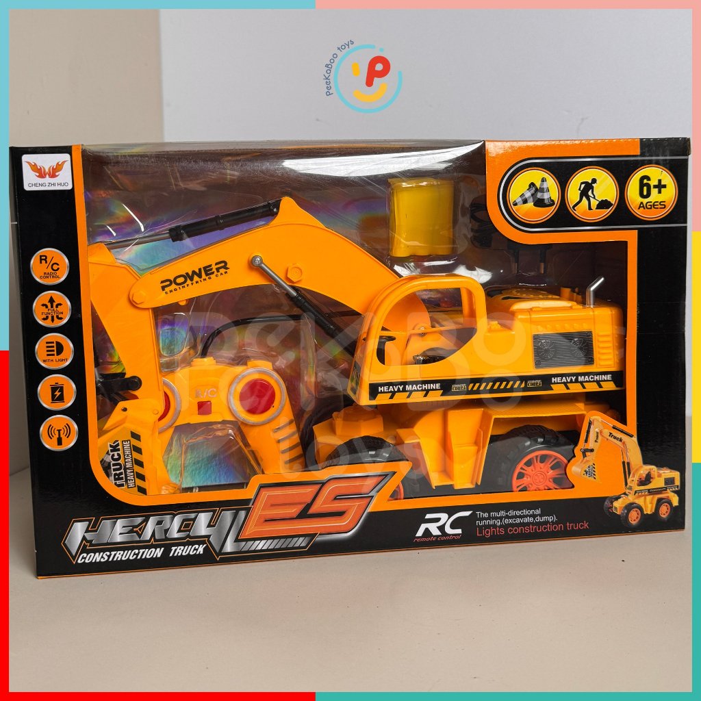 Đồ chơi xe công trình xe cẩu điều khiển từ xa pin sạc 1011 PeeKaPaw
