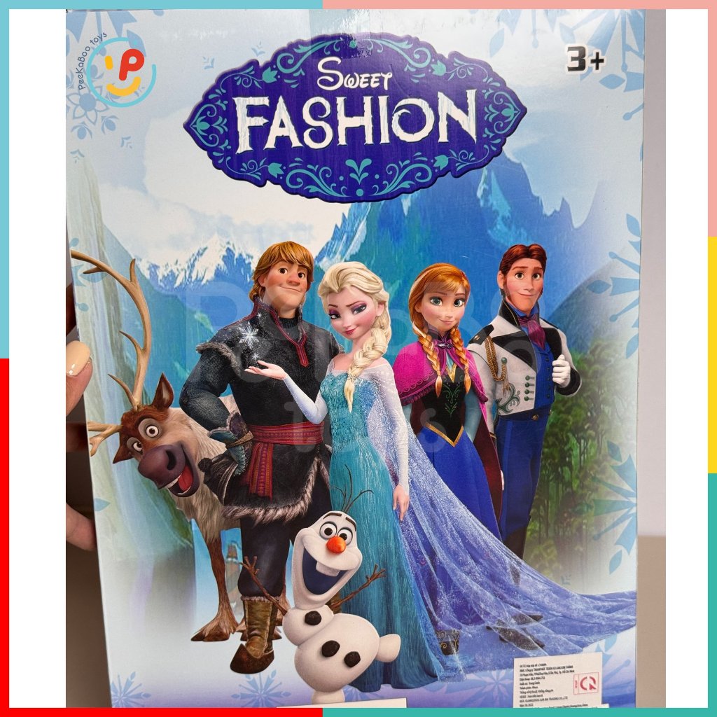 Đồ chơi Peekabootoys Búp Bê Elsa và Anna gồm váy và phụ kiện công chúa 888