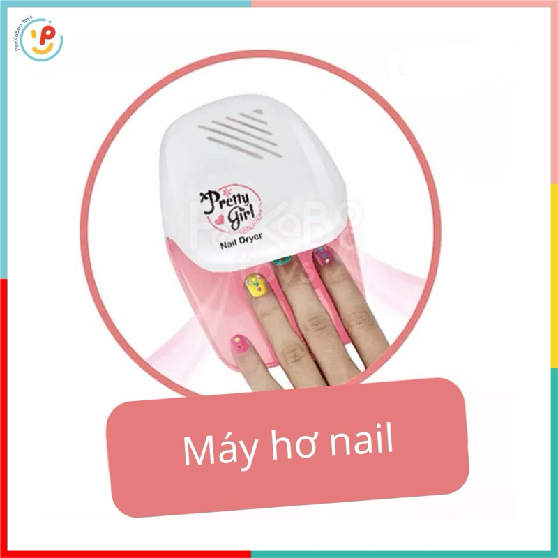 Đồ chơi Vali trang điểm Make Up Làm Nails có máy hơ nail cho bé 768-7 PeeKaPaw Toys