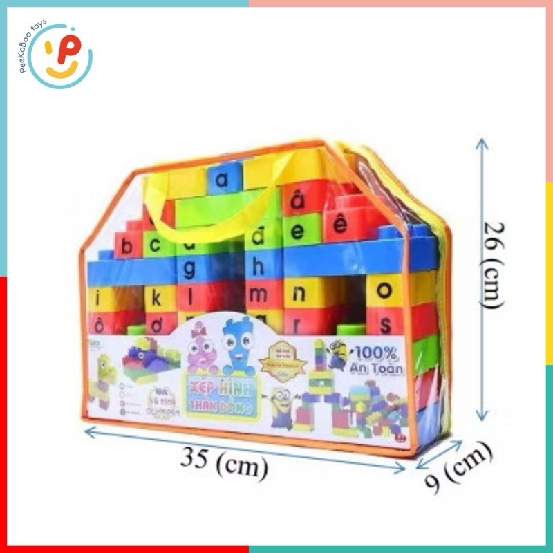 Đồ Chơi Xếp Hình Mầm Non 72 Chi Tiết Thần Đồng 81 Chi Tiết Giáo Dục SATO Hàng Việt Nam