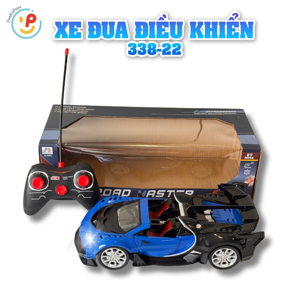 Xe đua thể thao điều khiển từ xa 2 cửa mở được 338-22 PeeKaPaw Toys
