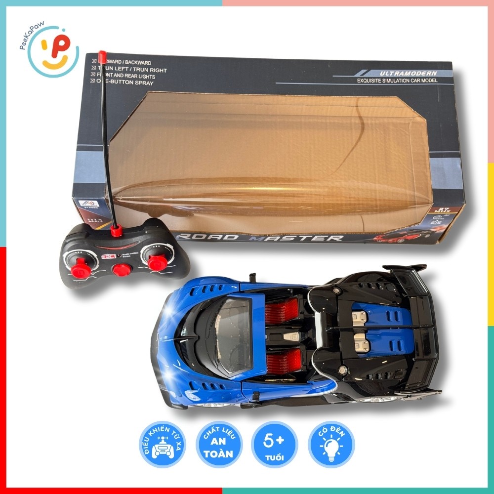 Xe đua thể thao điều khiển từ xa 2 cửa mở được 338-22 PeeKaPaw Toys