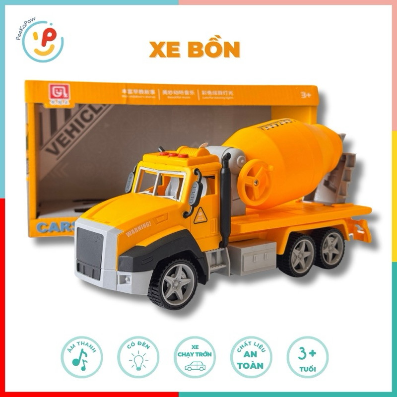 Xe công trình chạy trớn mã 789 chất liệu nhựa cao cấp chi tiết sắc sảo hộp 32x11x9 cm PeeKaPaw Toys