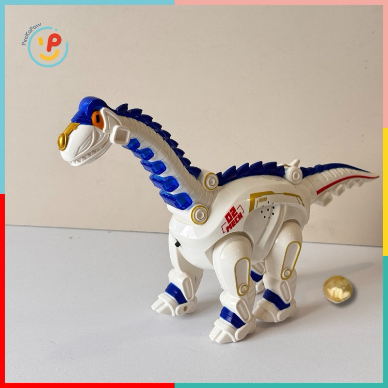 Khủng long máy đẻ trứng có đèn âm thanh di chuyển tự động mô phỏng tiếng gầm 22121 PeeKaPaw Toys