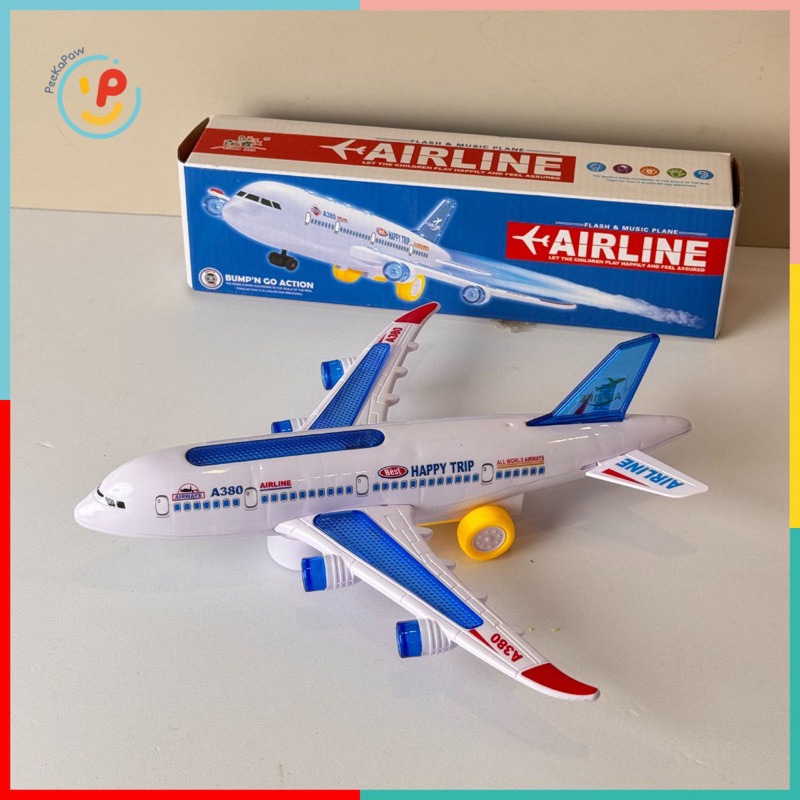 Máy bay A380 đồ chơi có đèn và âm thanh 380-500 PeeKaPaw Toys