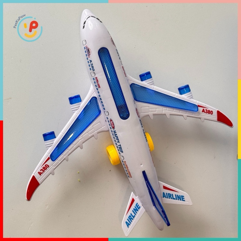 Máy bay A380 đồ chơi có đèn và âm thanh 380-500 PeeKaPaw Toys