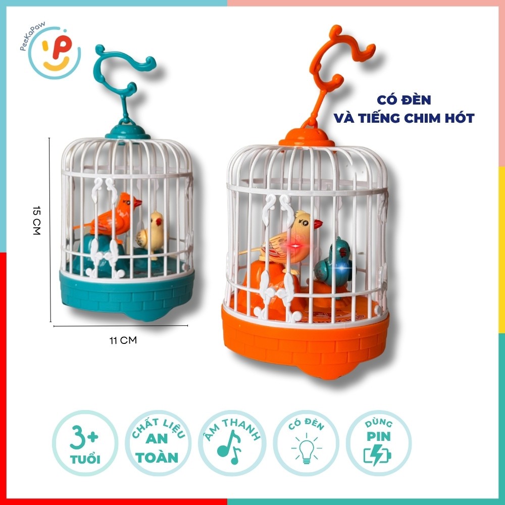 Lồng chim phát âm thanh Peekapaw Toys