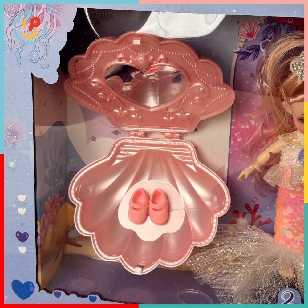 Búp bê nàng tiên cá kèm váy và phụ kiện hóa trang biển cả 678-30 PeeKaPaw Toys