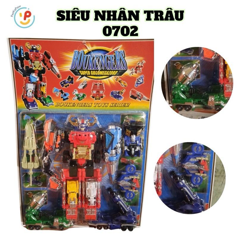 Vỉ lắp ráp robot Siêu Nhân Gao và nhiều mẫu Peekapaw Toys
