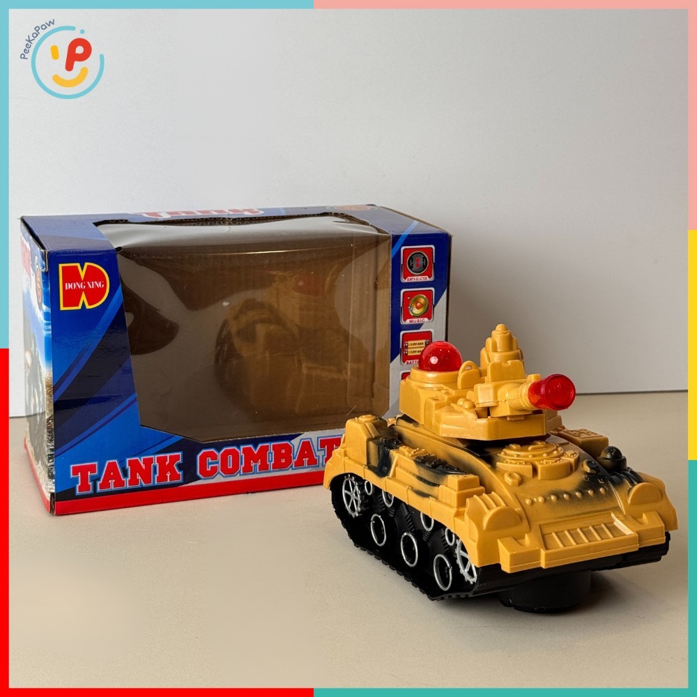 Xe tăng đồ chơi Combat 700 có đèn và âm thanh chiến đấu PeeKaPaw Toys