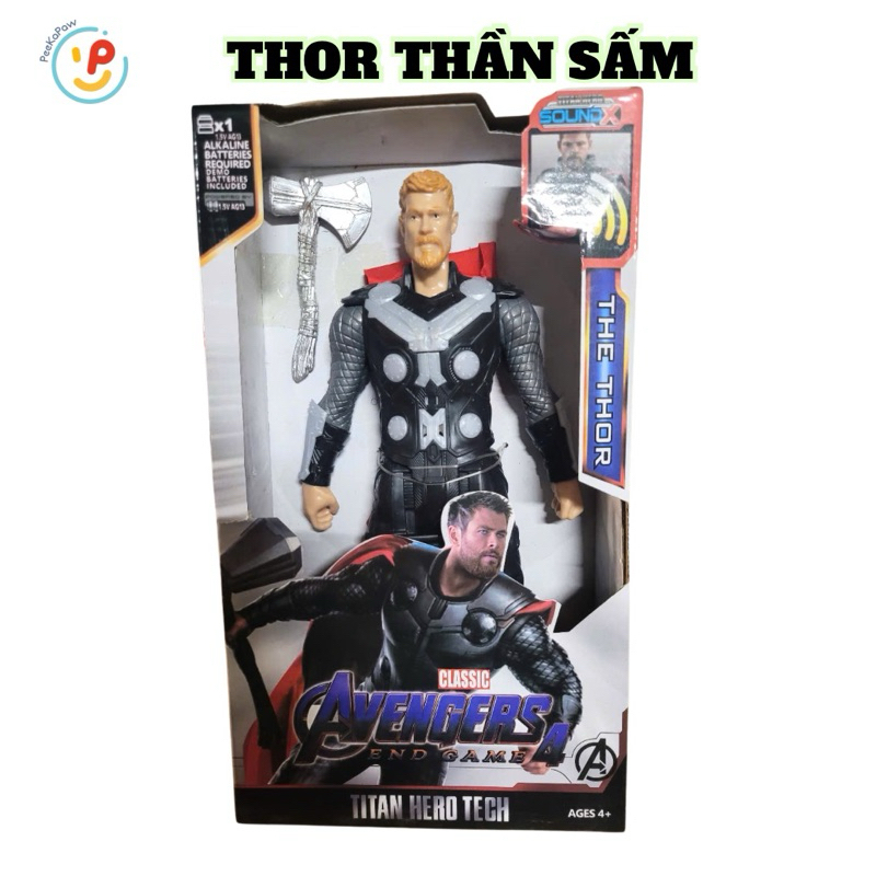 Đồ chơi Peekabootoys mô hình siêu nhân Avengers nhiều mẫu dùng pin có âm thanh 1877