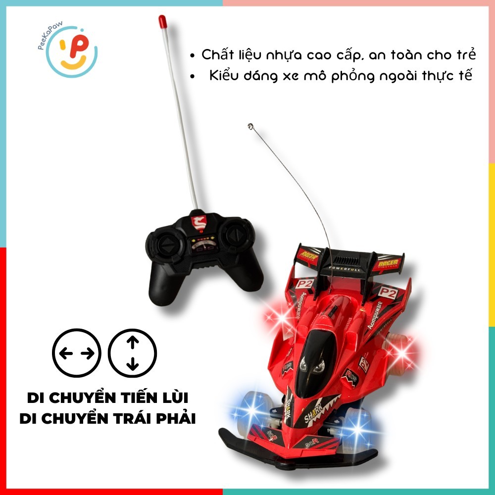Xe đua điều khiển từ xa kiểu dáng thể thao tốc độ 318-2 có đèn PeeKaPaw Toys