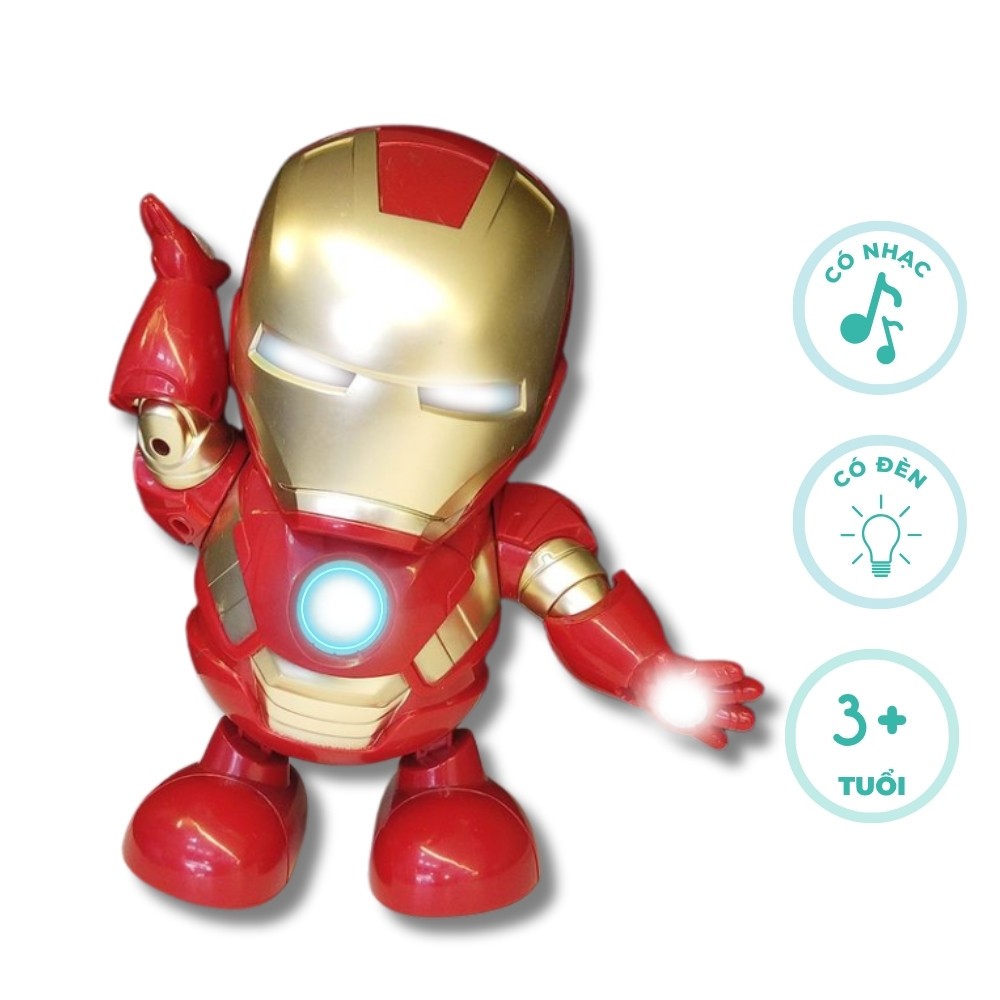 Đồ chơi Robot Iron Man Biết Nhảy Múa Có Đèn Nhạc 99666-3 Peekapaw Toys