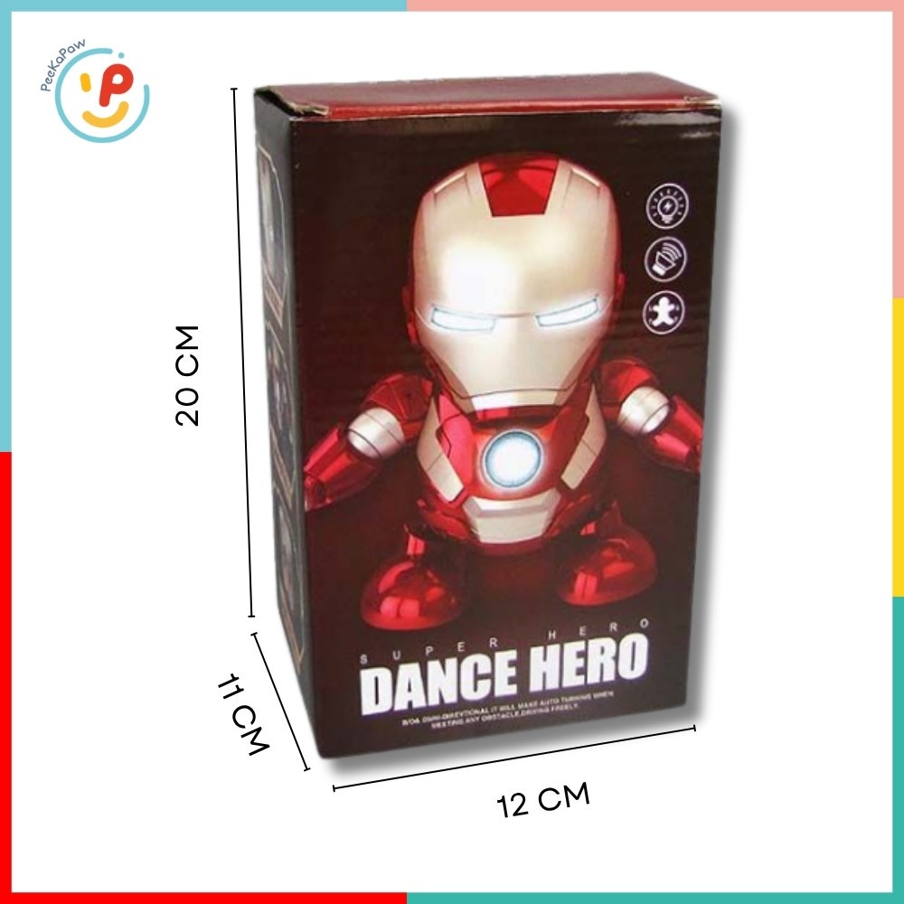 Đồ chơi Robot Iron Man Biết Nhảy Múa Có Đèn Nhạc 99666-3 Peekapaw Toys
