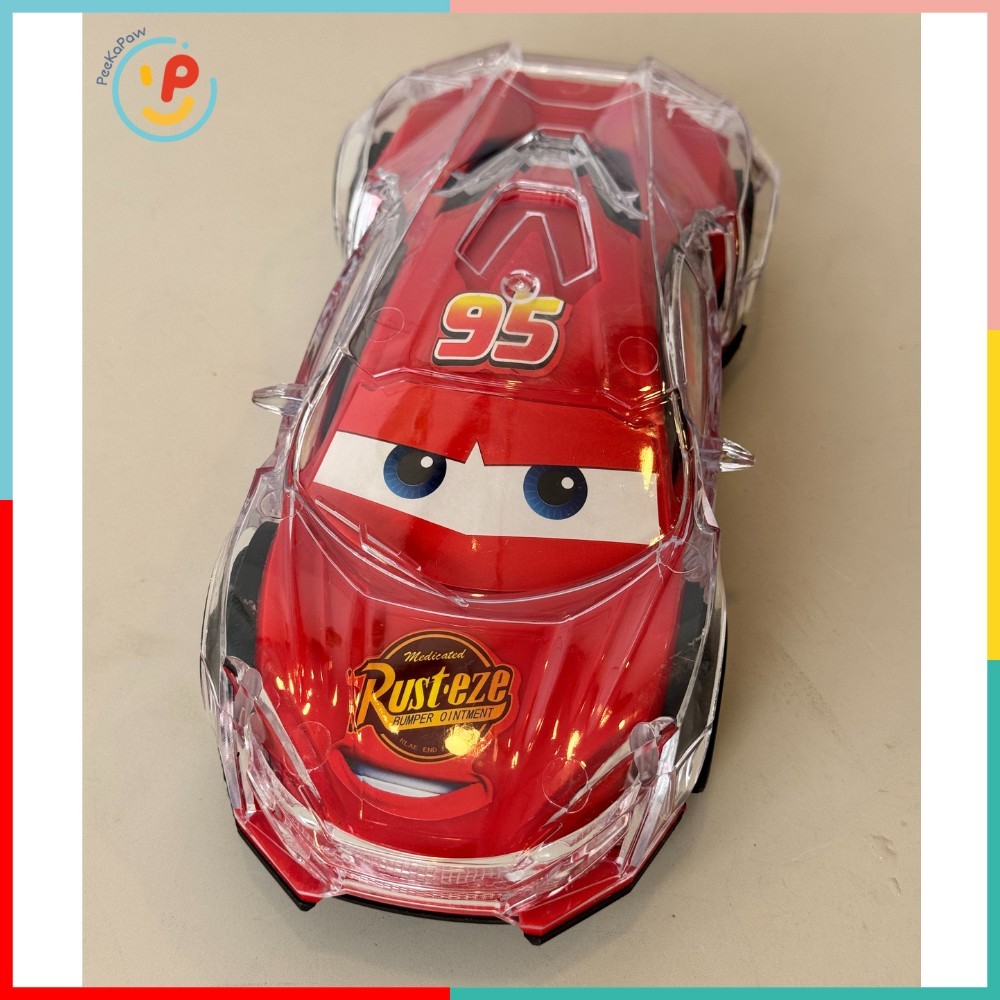 Xe mô hình McQueen 9918-4 có đèn xoay 360 độ PeeKaPaw Toys