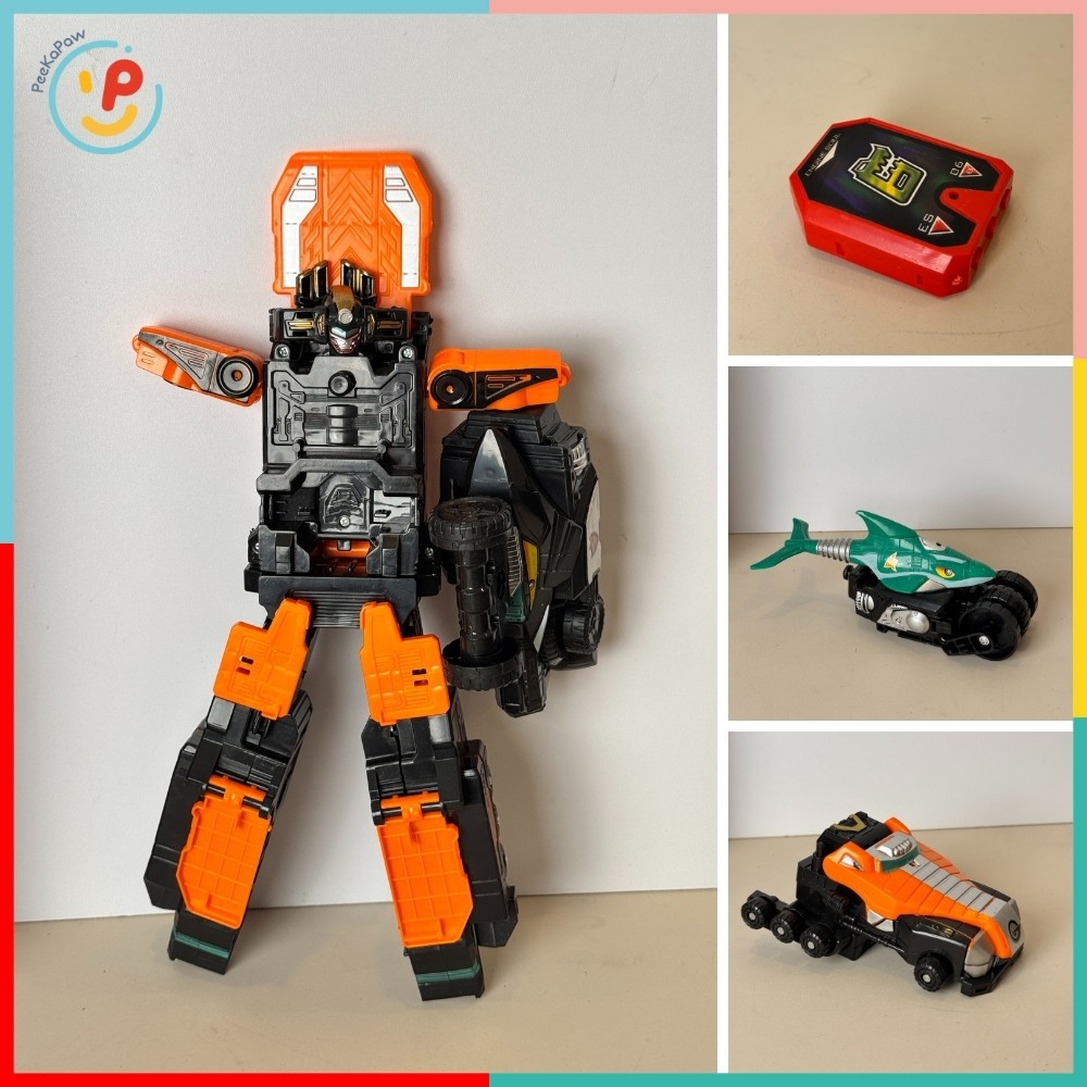 Robot lắp ráp Super Rangers RPM 6688 gồm xe biến hình thành robot siêu nhân PeeKaPaw Toys