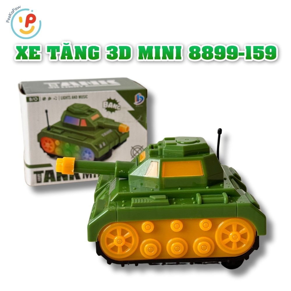Đồ chơi Xe Tăng 3D Light Mini Có Đèn Nhạc 8899-159 Peekapaw Toys