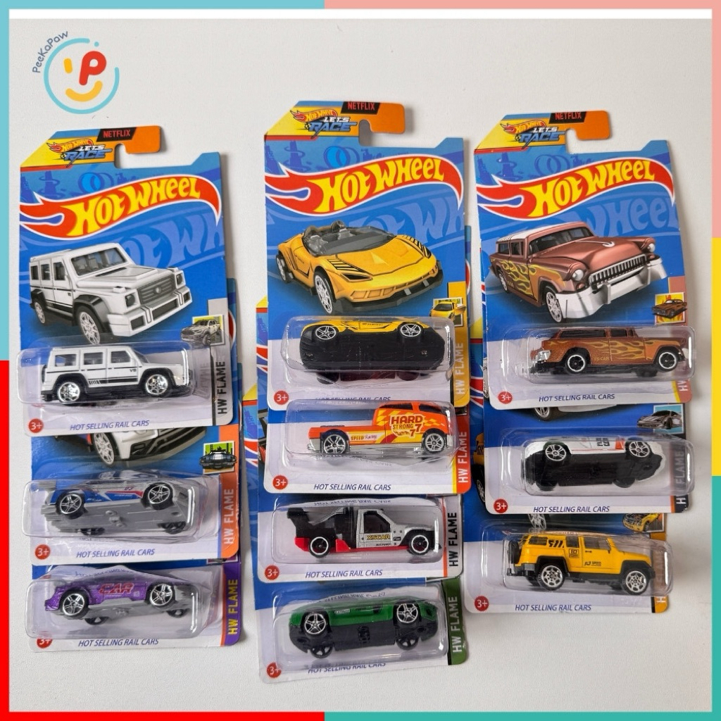 Đồ chơi xe mô hình Hot Wheel mini chạy trớn nhiều mẫu mã màu sắc PeeKaPaw Toys