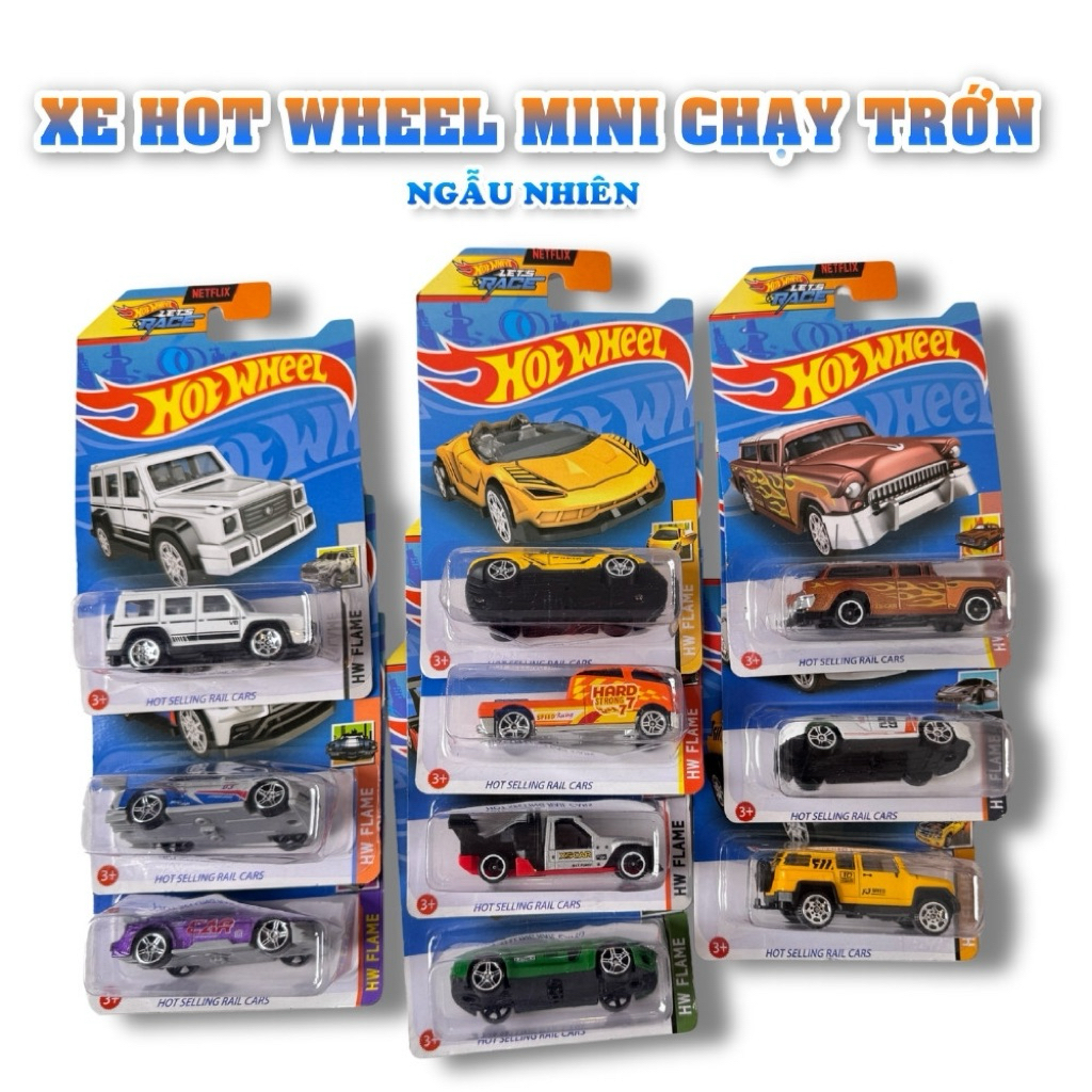 Đồ chơi xe mô hình Hot Wheel mini chạy trớn nhiều mẫu mã màu sắc PeeKaPaw Toys