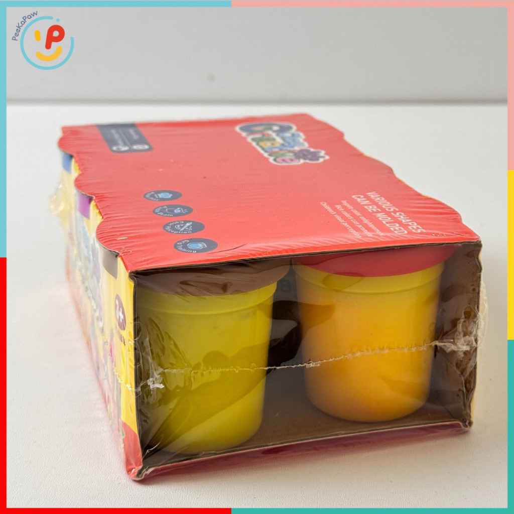 Hộp 6 hũ đất sét nhiều màu sắc sáng tạo mã 67-19 PeeKaPaw Toys