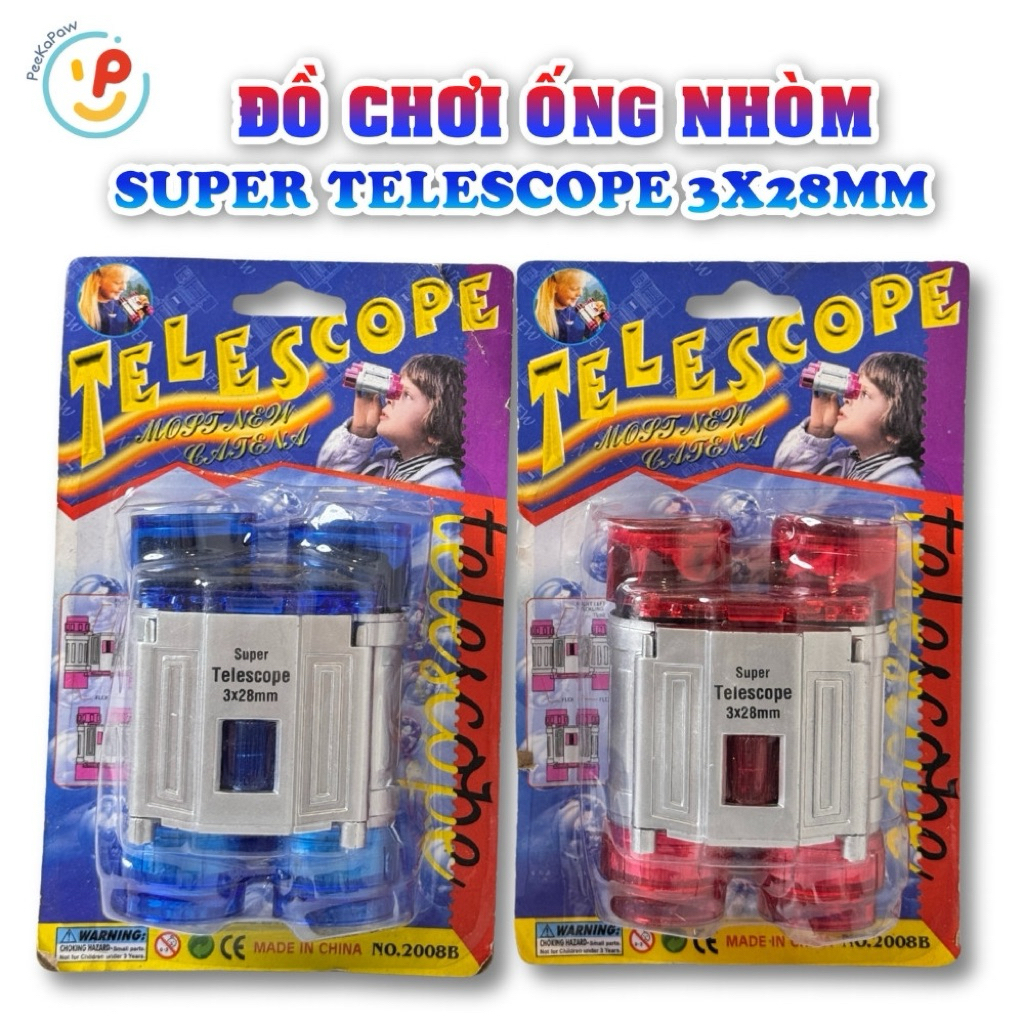 Đồ Chơi Ống Nhòm Super Telescope 3x28mm Cho Bé Khám Phá Thế Giới Xung Quanh PeeKaPaw Toys