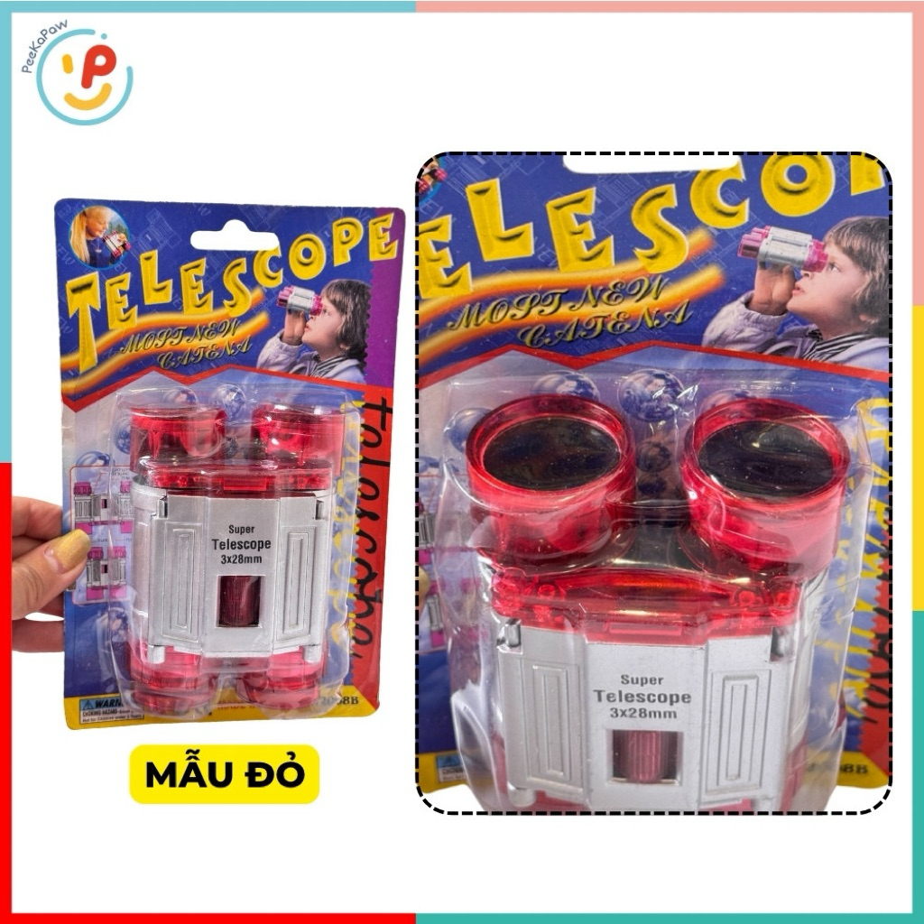 Đồ Chơi Ống Nhòm Super Telescope 3x28mm Cho Bé Khám Phá Thế Giới Xung Quanh PeeKaPaw Toys