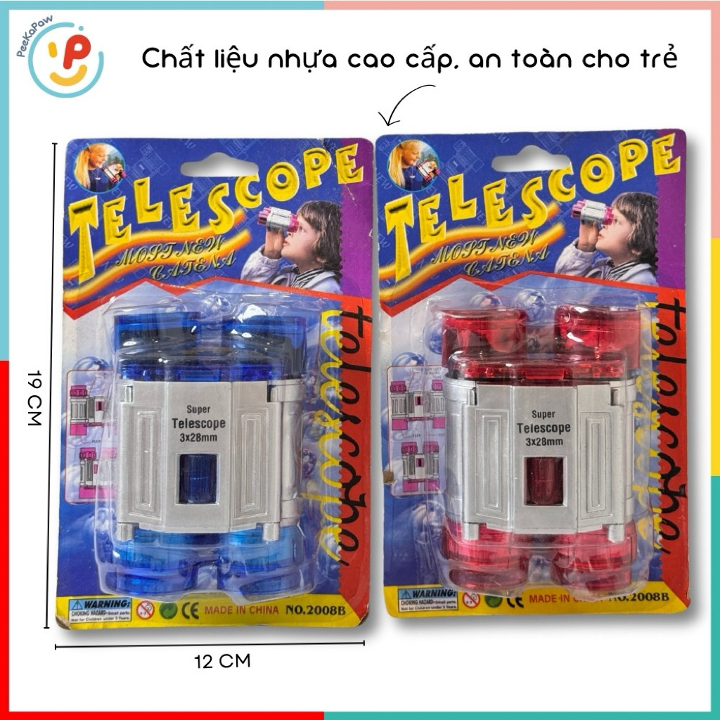 Đồ Chơi Ống Nhòm Super Telescope 3x28mm Cho Bé Khám Phá Thế Giới Xung Quanh PeeKaPaw Toys