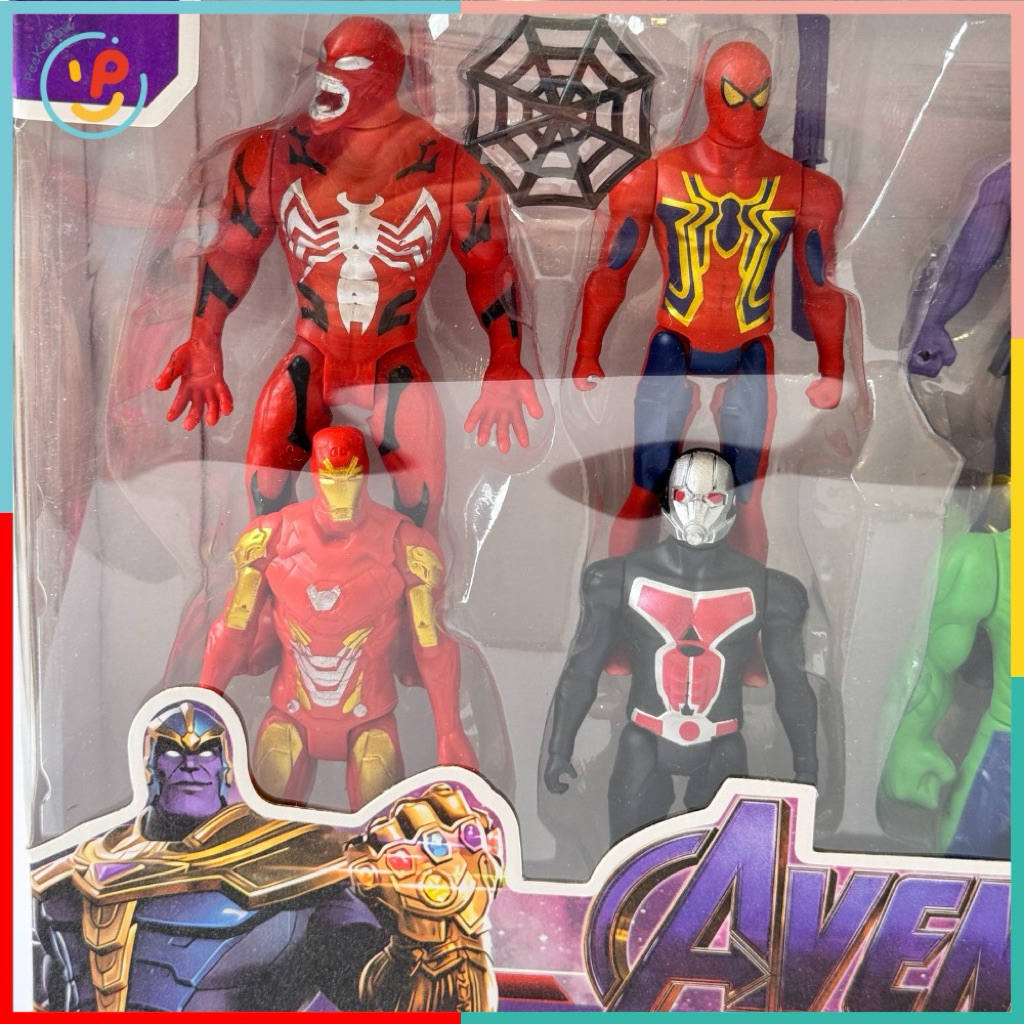Hộp 9 mô hình siêu anh hùng Avengers Endgame mã 3299-8 PeeKaPaw Toys