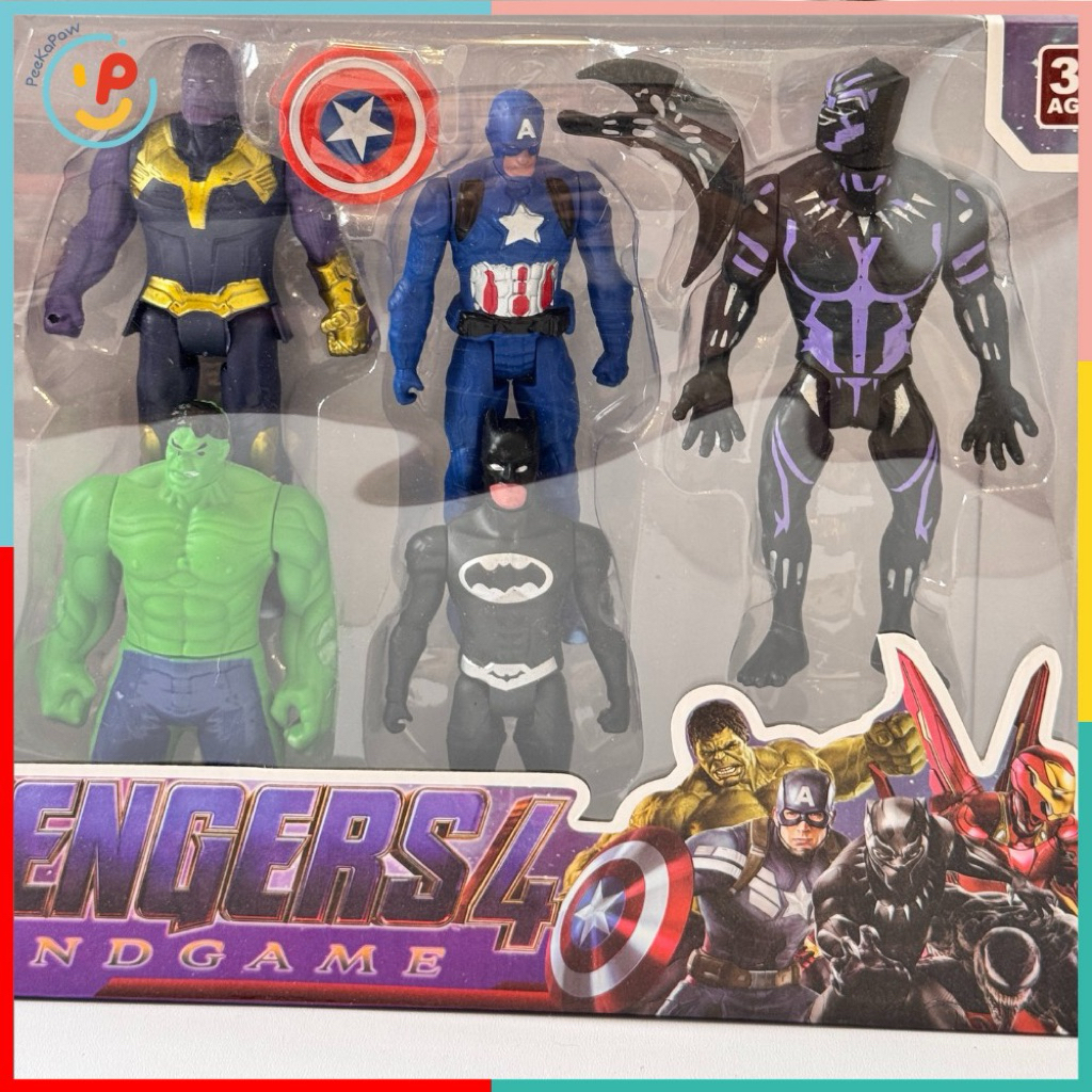 Hộp 9 mô hình siêu anh hùng Avengers Endgame mã 3299-8 PeeKaPaw Toys