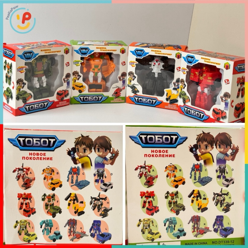Robot lắp ráp biến hình thành xe Tobot nhiều mẫu mã mã 339-12 PeeKaPaw Toys
