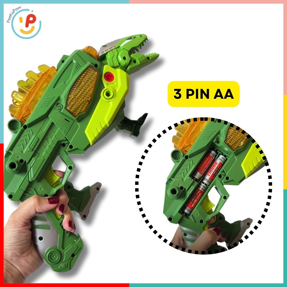 Mô Hình Lắp Ráp Khủng Long Có Đèn Âm Thanh 3in1 DIY Mã 661-447 PeeKaPaw Toys
