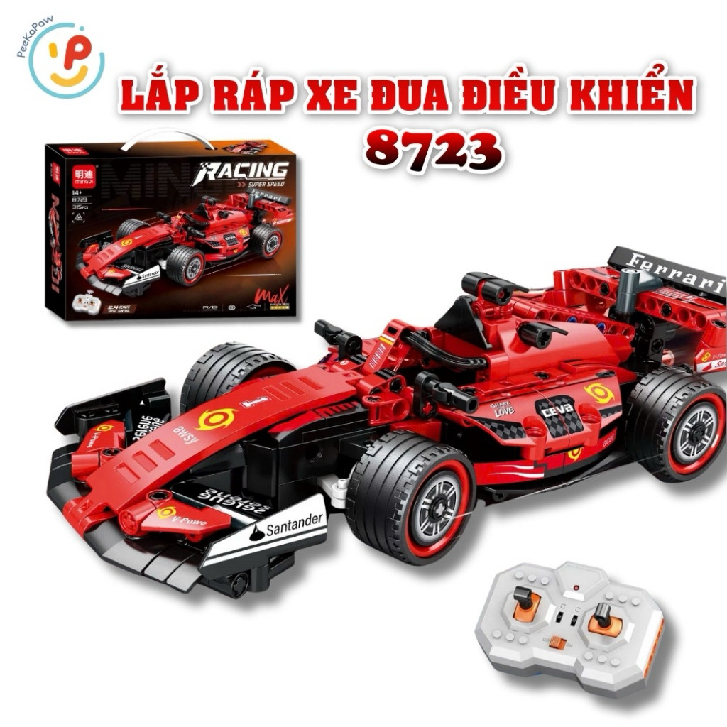 Lắp Ráp Xe Đua Điều Khiển Từ Xa Mingdi Super Speed 300 Mảnh PeeKaPaw Toy