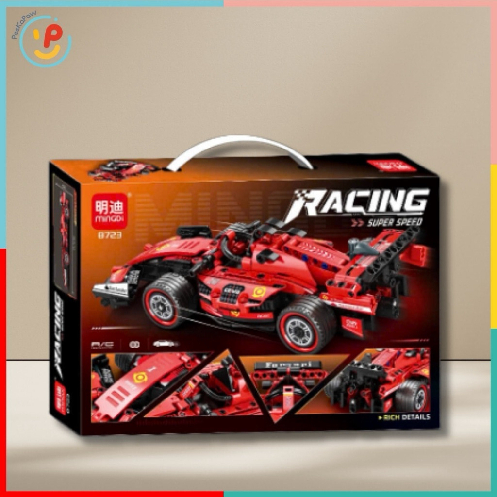Lắp Ráp Xe Đua Điều Khiển Từ Xa Mingdi Super Speed 300 Mảnh PeeKaPaw Toy