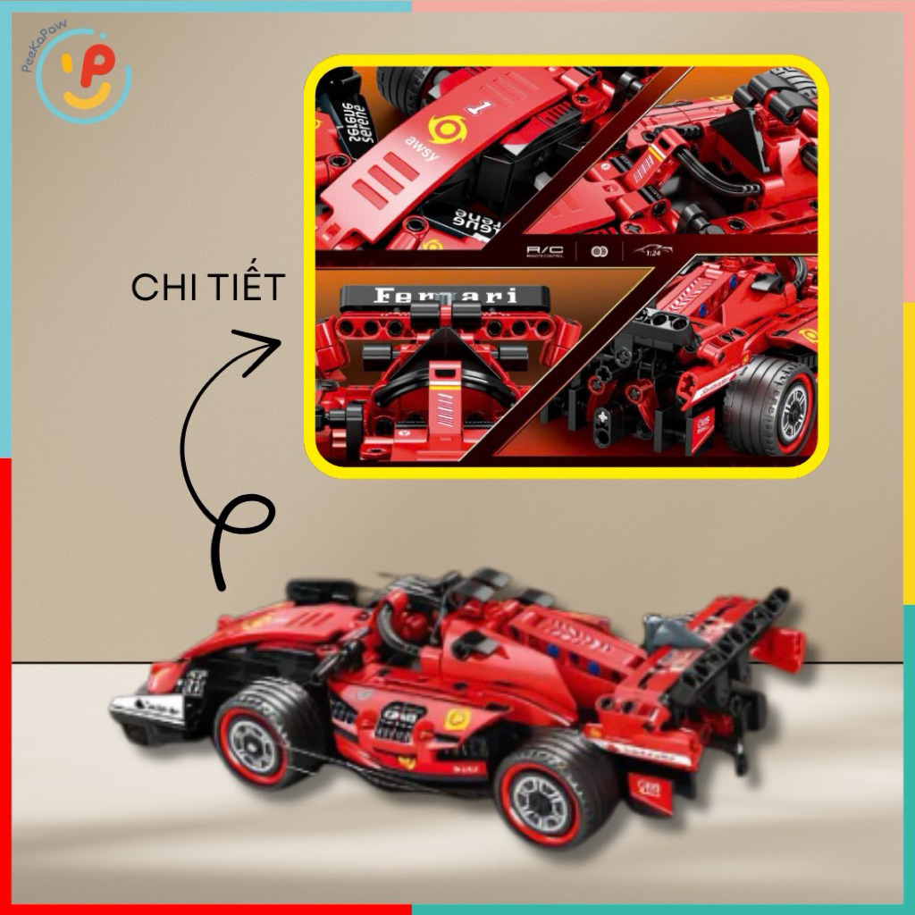 Lắp Ráp Xe Đua Điều Khiển Từ Xa Mingdi Super Speed 300 Mảnh PeeKaPaw Toy