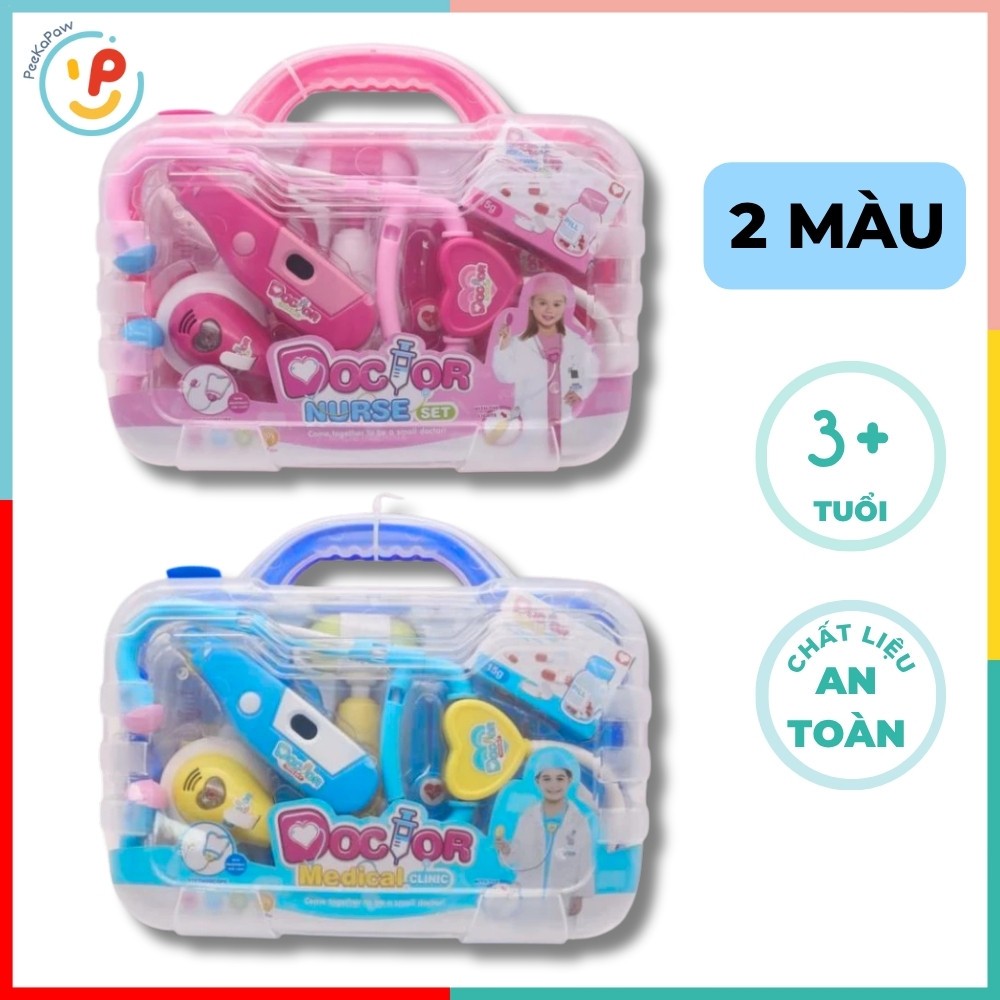 Vali Đồ Chơi Bác Sĩ 6604 Nhiều Dụng Cụ Cho Bé Tập Làm Bác Sĩ PeeKaPaw Toys