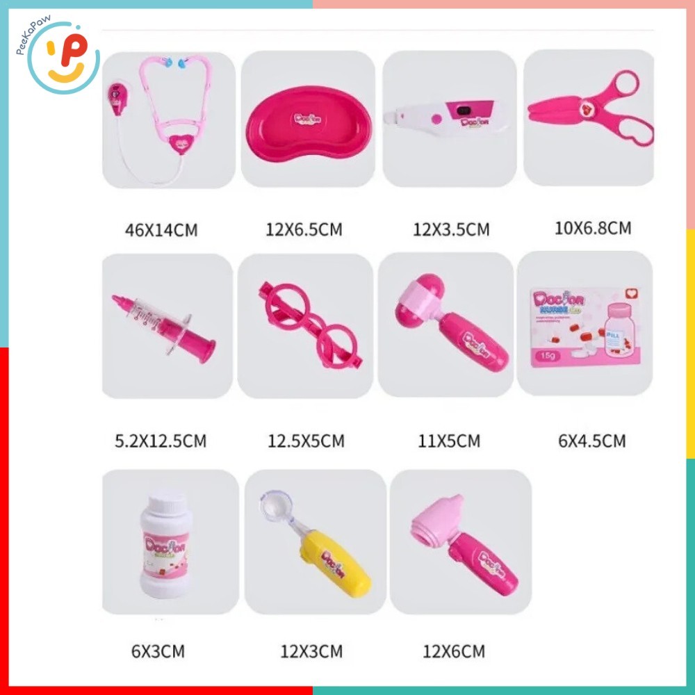 Vali Đồ Chơi Bác Sĩ 6604 Nhiều Dụng Cụ Cho Bé Tập Làm Bác Sĩ PeeKaPaw Toys