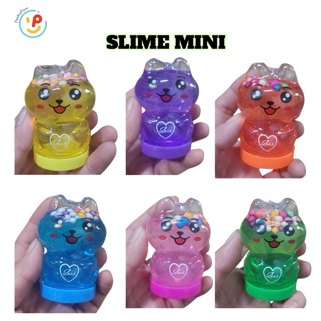 (Quà tặng) Đồ chơi Slime mini hũ hình thú 10cm chất dẻo ma thuật thủ công sáng tạo