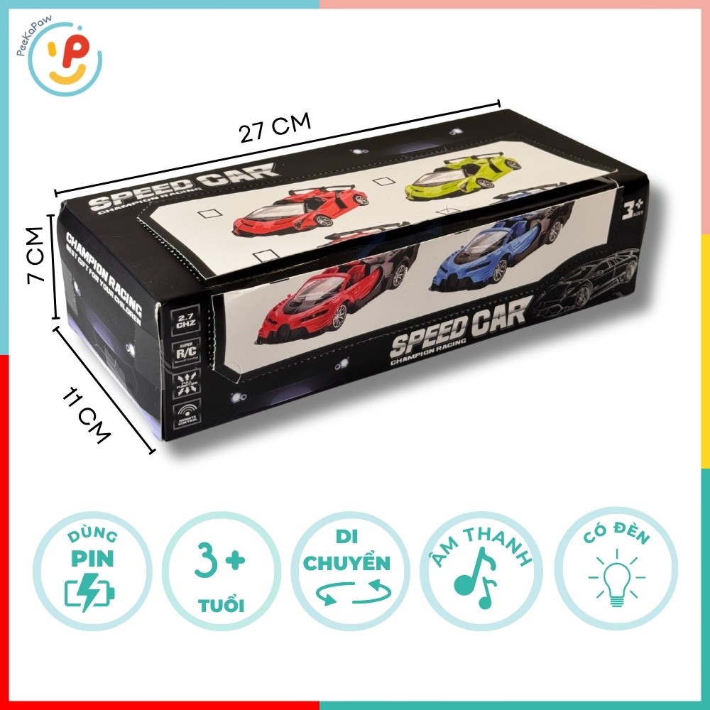 Xe Ô Tô Điều Khiển Từ Xa Kiểu Dáng Thể Thao Mui Trần 2 Cửa KF-2A  PeeKaPaw Toys
