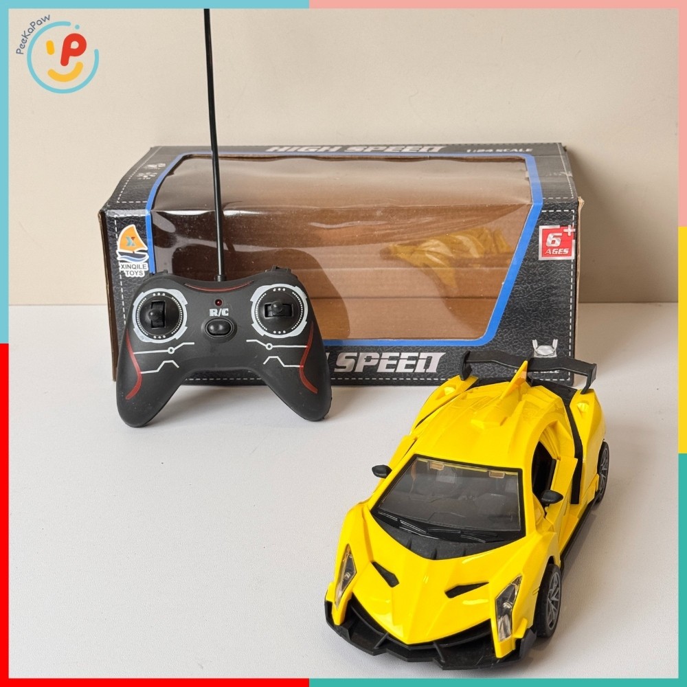 Xe ô tô điều khiển từ xa 2 cửa tốc độ cao pin sạc mở cửa 123-2A PeeKaPaw Toys