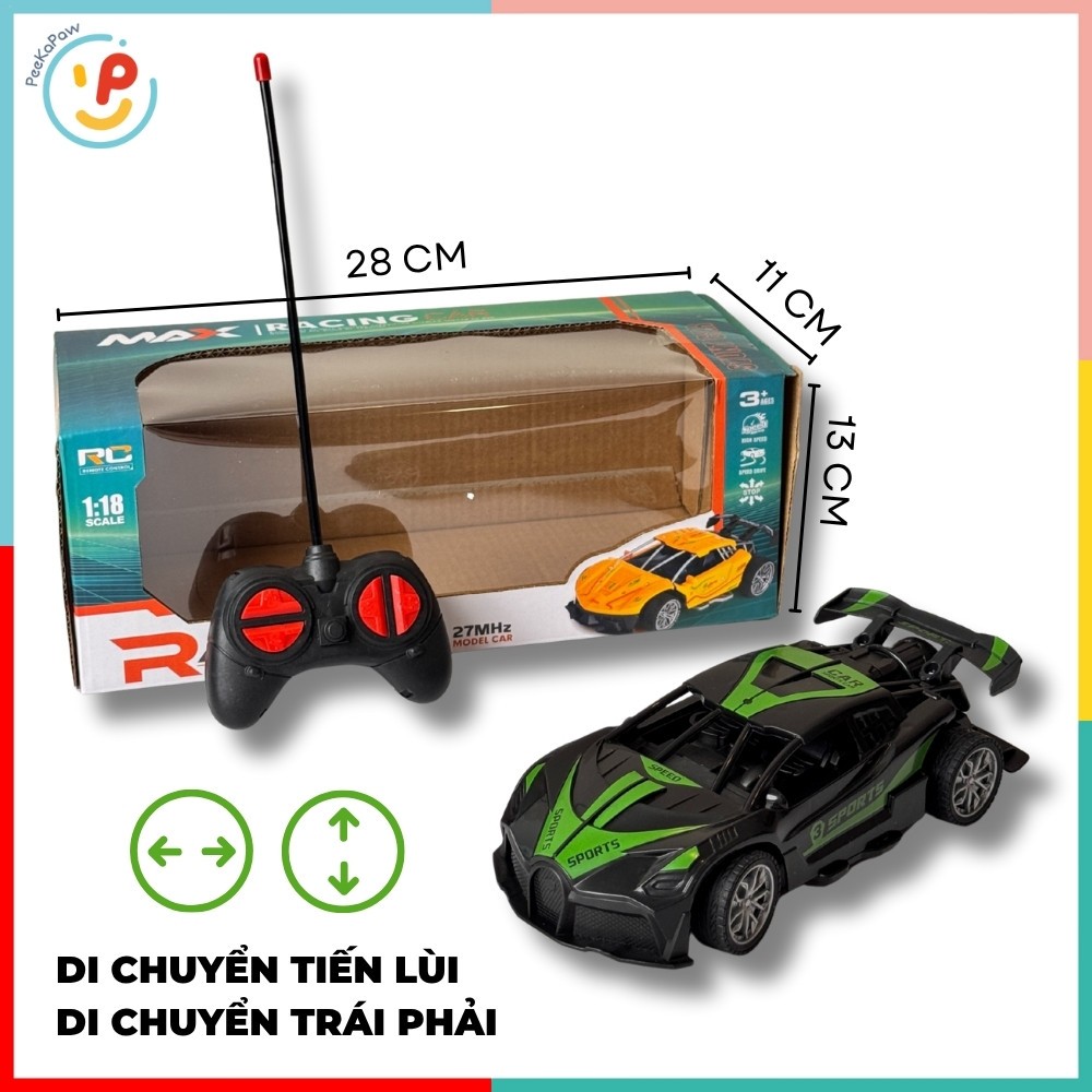 Xe ô tô điều khiển từ xa RALLY 667-2 mô phỏng siêu xe tốc độ cao PeeKaPaw Toys